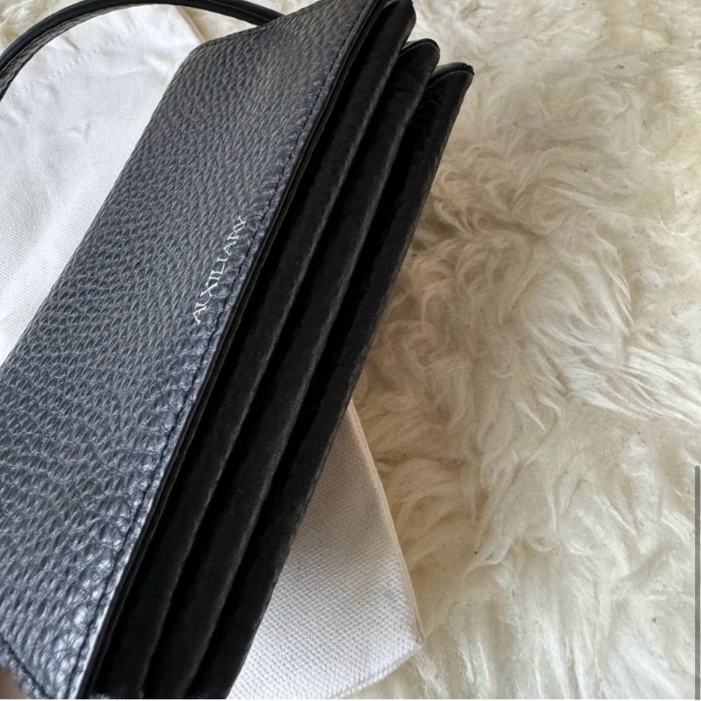 Aritzia AUXILIARY Micro Calisch Black Pebbled Leather Crossbody Bag - Picture 6 of 8